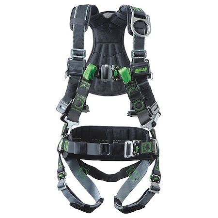 Revolution® Full Body Harness, S/M, 400 lb., Quick-Connect Chest/ Quick-Connect Leg Straps MPN:RDTSL-QC/S/MBK