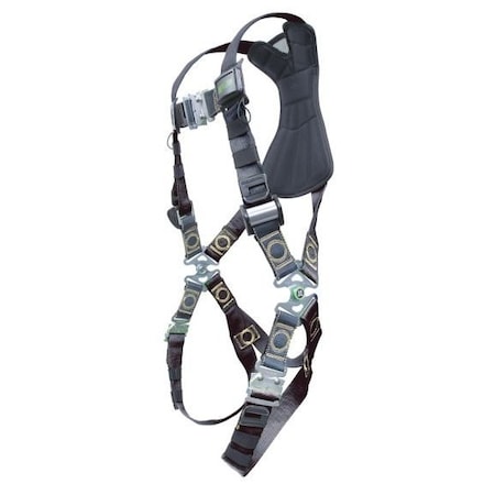 Revolution® Full Body Harness for Hot Work, S/M, 400 lb., Quick-Connect Chest/ Tongue Leg Straps MPN:RKN-TB/S/MBK