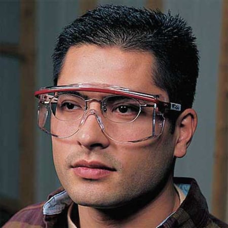 Astrospec OTG 3001, Safety Glasses, Anti-Fog, Clear Lens, Blue Frame, Frameless MPN:S2510C