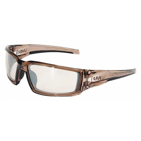 Hypershock, Safety Glasses, Anti-Scratch, SCT-Reflect 50 Lens, Brown Frame, Full-Frame MPN:S2963