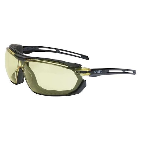 Tirade™, Safety Glasses, Anti-Fog, Amber Lens, Black Frame, Frameless MPN:S4042