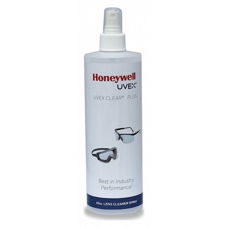 Lens Cleaner Solution, Uvex Clear Plus, Water Soluble, Refillable 16 oz Spray Bottle, Includes Pump MPN:S471