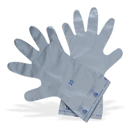 SilverShield - SSG Chemical Resistant Gloves, EVOH, Polyethylene, 14 1/2 in L, 2.7 mil, Silver, 6 MPN:SSG/6