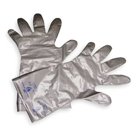 SilverShield - SSG Chemical Resistant Gloves, EVOH, Polyethylene, 16 in L, 2.7 mil, Silver, 9 MPN:SSG/9