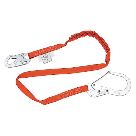 Titan™ Stretchable Shock Absorbing Lanyard, 6 ft. Length, Snap Hook, Steel, 1 Leg(s) MPN:T5112-Z7/6FTAF
