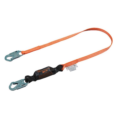 Titan™ Shock Absorbing Lanyard, 6 ft. Length, Snap Hook, Steel, 1 Leg(s), 310 lb. Weight Capacity MPN:T6111-Z7/6FTAF