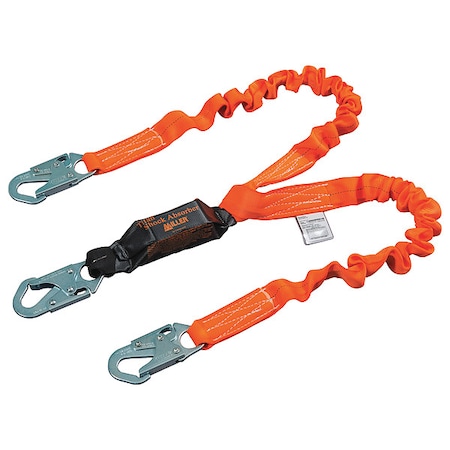 Titan™ Web Lanyard, 6 ft. Length, Snap Hook, Steel, 2 Leg(s), 310 lb. Weight Capacity MPN:T6121SS/6FTAF