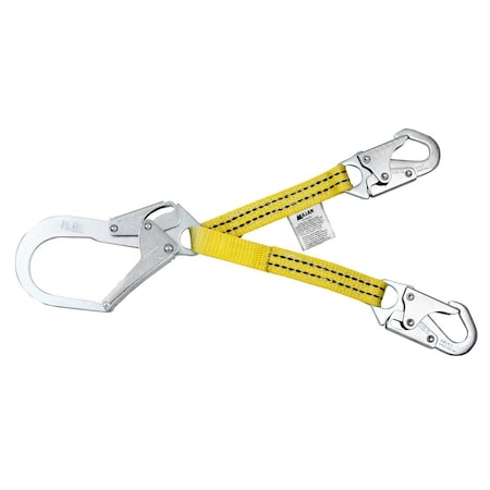 Ansi Z359-2007 Compliant Web Positioning Assembly W/2-1/4 In Locking Rebar Snap Hook - 3 Ft MPN:T8221W-Z7/3FTYL