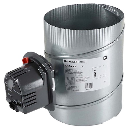 Round Damper, Gr/Rd/Steel, 7 in. Dia. MPN:ARD7TZ