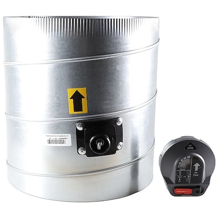 Bypass Damper, Gr/Rd/Steel, 14 in. Dia. MPN:CPRD14