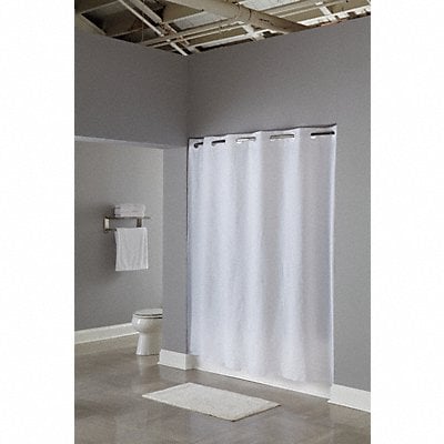 Shower Curtain 74 in L 71 in W White MPN:HBH16SND0174