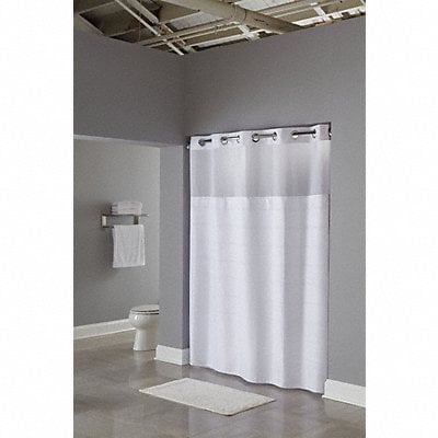 Shower Curtain 77 in L 71 in W White MPN:HBH20MPT01SL