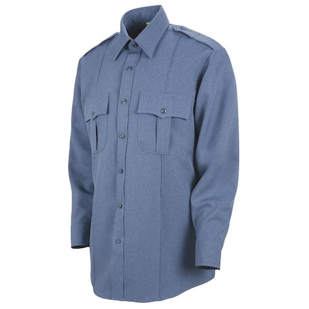 Men's Sentry Plus Law Enforcement Shirt, 100% Polyester, Melamine Button Front, Zipper Front, Blue MPN:HS1133 16 32