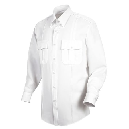 Men's Police Shirt, 100% Polyester, 2 Pocket(s), White, L MPN:HS1149 16 33