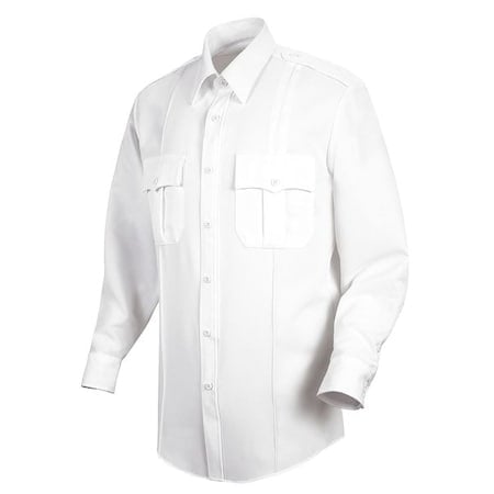 Men's Police Shirt, 100% Polyester, 2 Pocket(s), White, 4XL MPN:HS1149 20 38