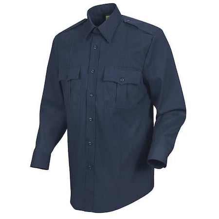 Men's Police Shirt, 100% Polyester, 2 Pocket(s), Navy, 2XL MPN:HS1150 18533