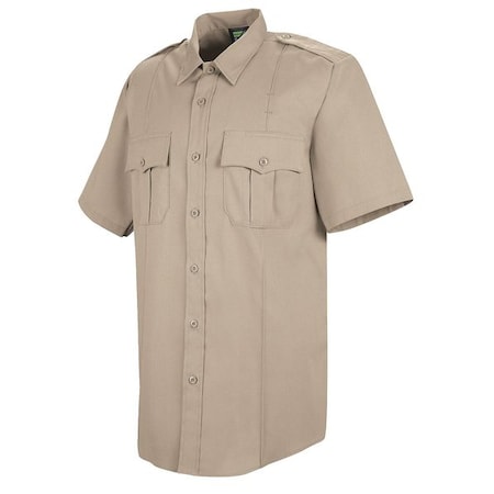Men's Tactical Shirt, 35% Cotton, 65% Polyester, Button Front, 2 Pocket(s), Tan, 15.5 MPN:HS1211 SS 155