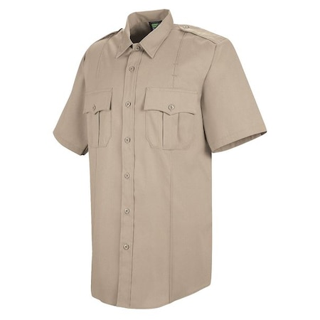 Men's Police Shirt, 100% Polyester, 2 Pocket(s), Tan, L MPN:HS1248 SS 165