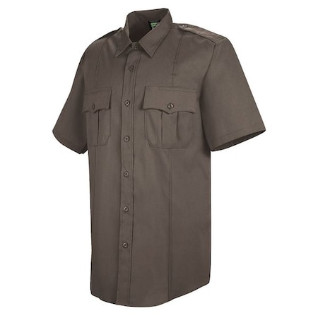 Women's Police Shirt, 100% Polyester, Button Front, Zipper, 2 Pocket(s), Brown, M MPN:HS1284 SS M