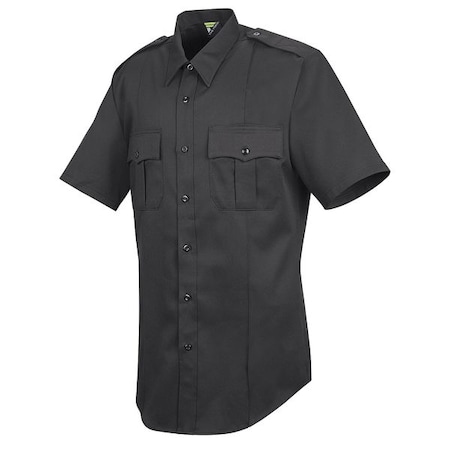 Women's Police Shirt, 100% Polyester, Button Front, Zipper, 2 Pocket(s), Black, M MPN:HS1285 SS M