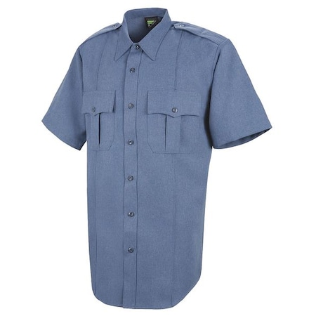 Women's Police Shirt, 100% Polyester, Button Front, Zipper, 2 Pocket(s), Blue, L MPN:HS1286 SS L