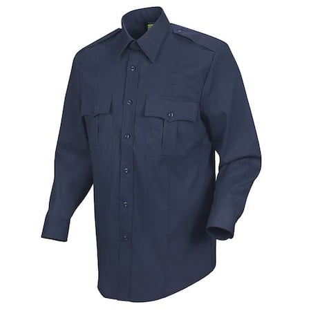 New Generation Stretch Dress Shirt, 74% Polyester/25% Worsted Wool/1% Lycra®, Button Front, Navy MPN:HS1447 RG 4XL