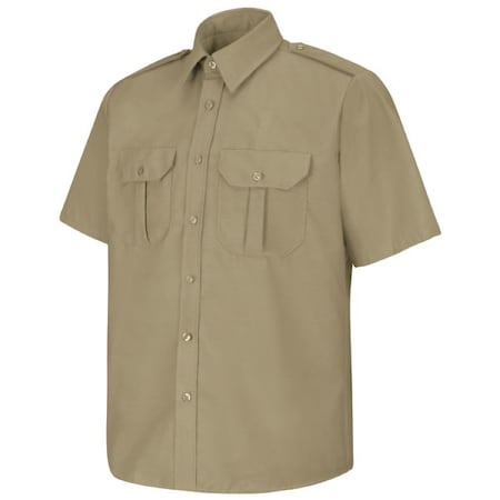 Mens Ss Khaki Security Shirt-Epault MPN:SP66KH SS M