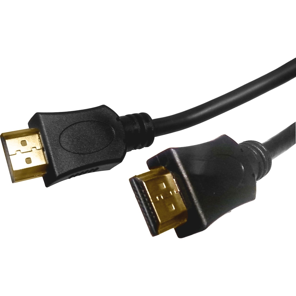 Compucessory HDMI Ethernet Cable - 12 ft HDMI A/V Cable for TV, Audio/Video Device - First End: 1 x HDMI Male Digital Audio/Video - Second End: 1 x HDMI Male Digital Audio/Video - Black - 1 Pack (Min Order Qty 10) MPN:11161