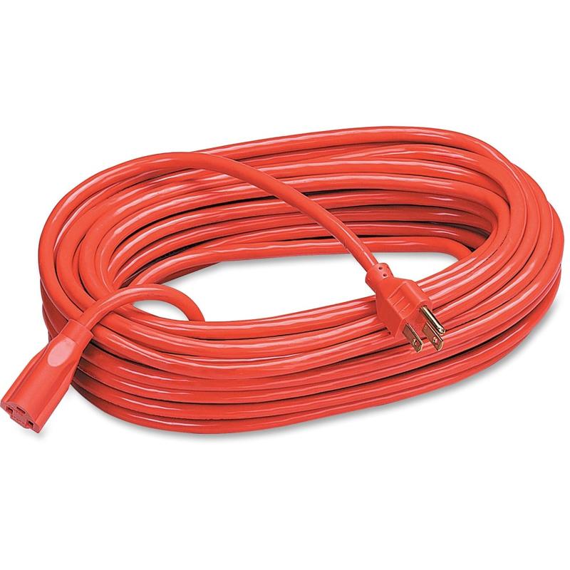 Compucessory Heavy-duty Indoor/Outdoor Extsn Cord - 16 Gauge - 125 V AC / 13 A - Orange - 100 ft Cord Length - 1 MPN:25150
