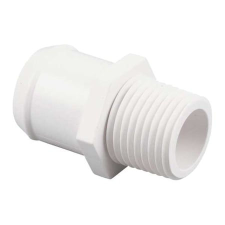 Male Adaptor, White, 1 in H MPN:325826-01