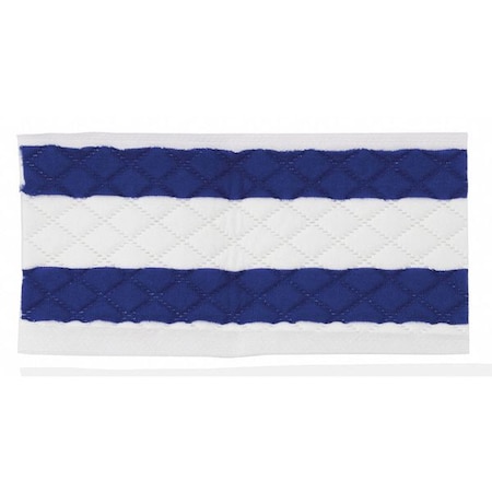 Mop Pad, Hook-and-Loop Connection, Blue/White, Synthetic, PK12, 2504-DPFP-10W MPN:2504-DPFP-10W