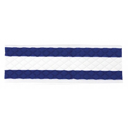 Mop Pad, Hook-and-Loop Connection, Blue/White, Synthetic, PK12, 2504-DPFP-15W MPN:2504-DPFP-15W
