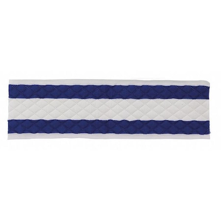 Mop Pad, Hook-and-Loop Connection, Blue/White, Synthetic, PK12, 2504-DPFP-17W MPN:2504-DPFP-17W