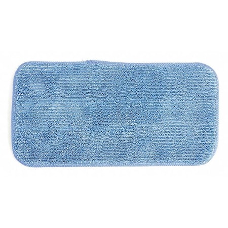 Flat Mop Pad, Hook-and-Loop Connection, Blue, Microfiber, PK12, 2504-SPH-MFP-11B MPN:2504-SPH-MFP-11B
