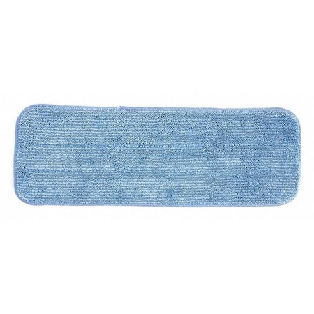 Flat Mop Pad, Hook-and-Loop Connection, Blue, Microfiber, PK12, 2504-SPH-MFP-16B MPN:2504-SPH-MFP-16B