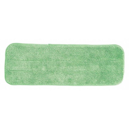 Flat Mop Pad, Hook-and-Loop Connection, Green, Microfiber, PK12, 2504-SPH-MFP-16G MPN:2504-SPH-MFP-16G