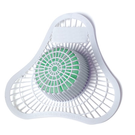 Urinal Screen with Block, Non-Para, Triangular, 3 oz Container Size, Green, Apple, 12 PK MPN:01902
