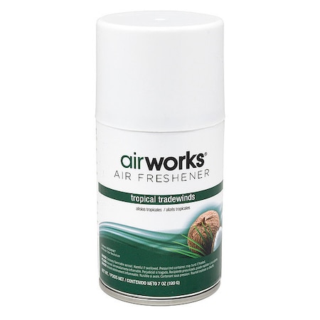 Air Freshener Refill, Airworks, 7 oz, 30 day Refill Life, Tropical 12 PK MPN:07908