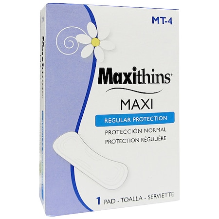 Sanitary Napkin, 4-1/4 In. L, PK250 MPN:MT-4