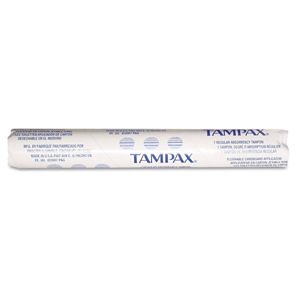 Tampax Hospital Specialty Regular Absorbency Tampons, White, Case Of 500 MPN:T500