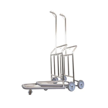 Nesting Compact Luggage Carrier, Brushed Stainless Steel MPN:NCLCBS