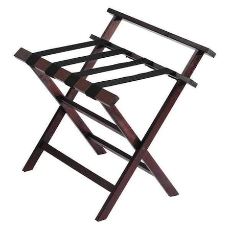 Luggage Rack, Wood, w/Back, Walnut MPN:LRRW02B