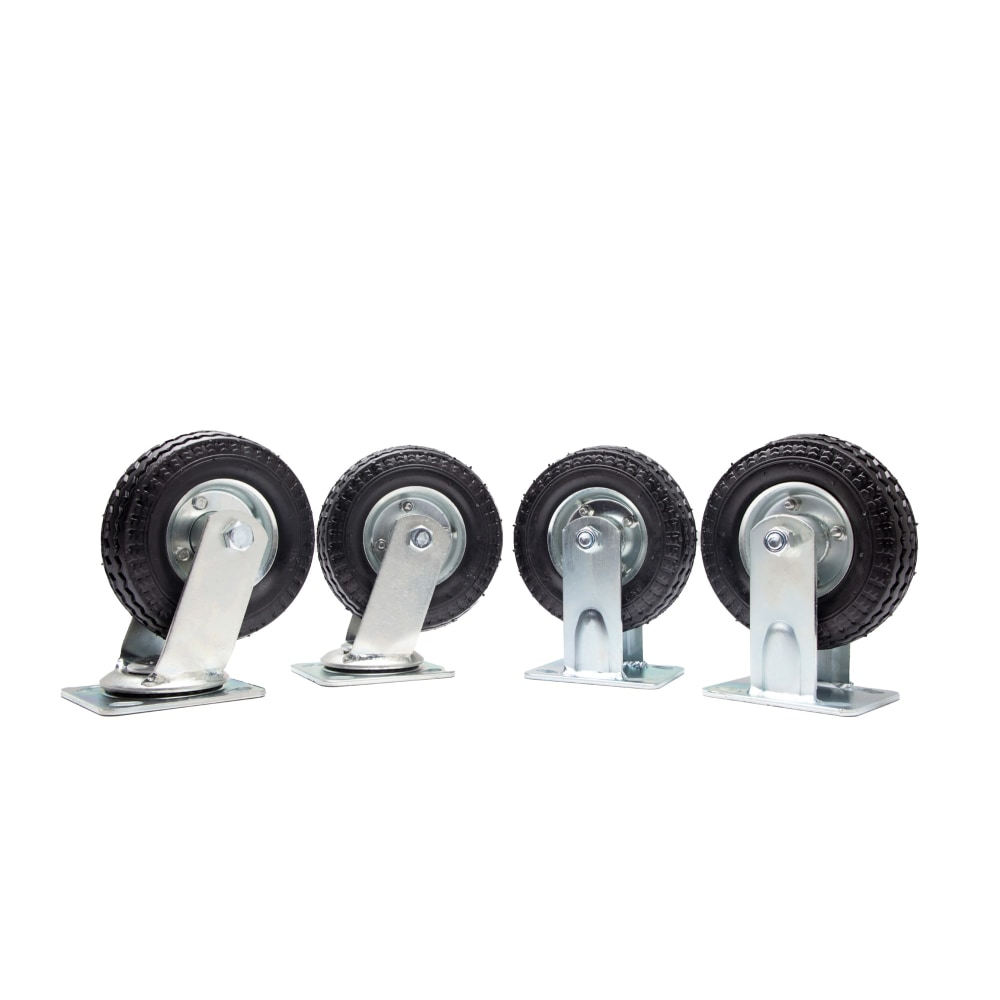 Hospitality 1 Source Pneumatic Wheels, 8in, Gray, Set Of 4 Wheels MPN:BCWHP8
