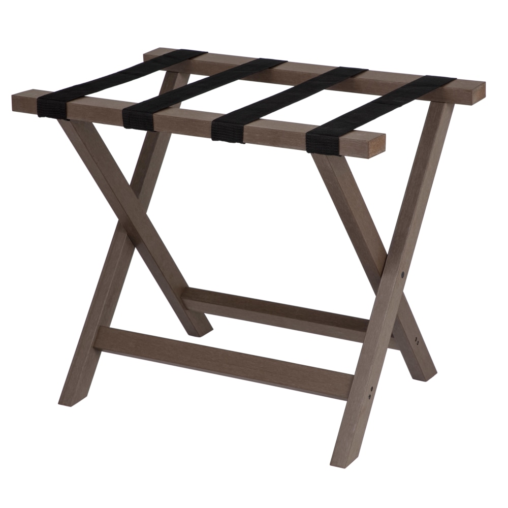 Hospitality 1 Source Composite Luggage Racks, 21inH x 22inW x 18inD, Chestnut, Pack Of 2 Racks MPN:CRZRE01