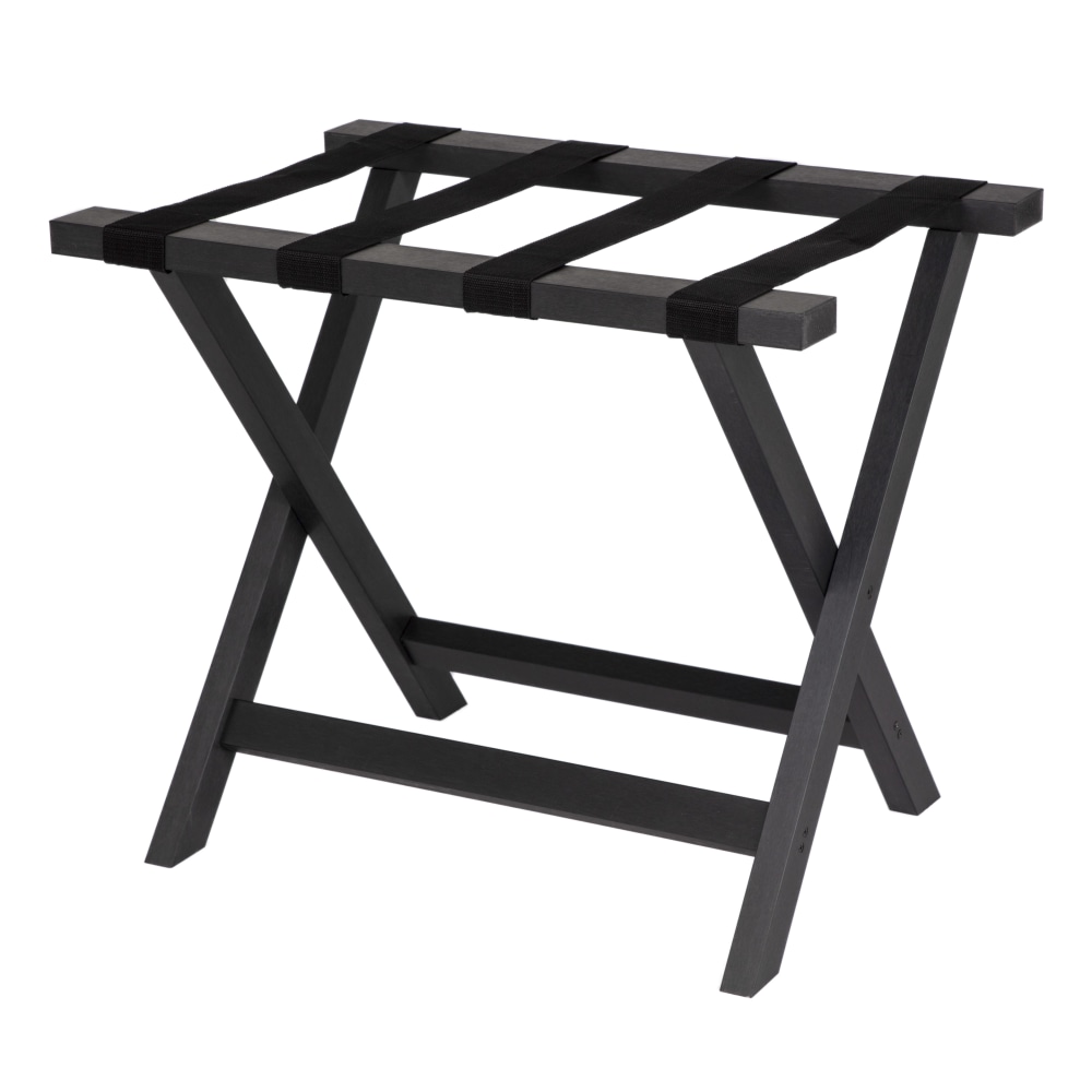 Hospitality 1 Source Composite Luggage Racks, 21inH x 22inW x 18inD, Black, Pack Of 2 Racks MPN:CRZRE04