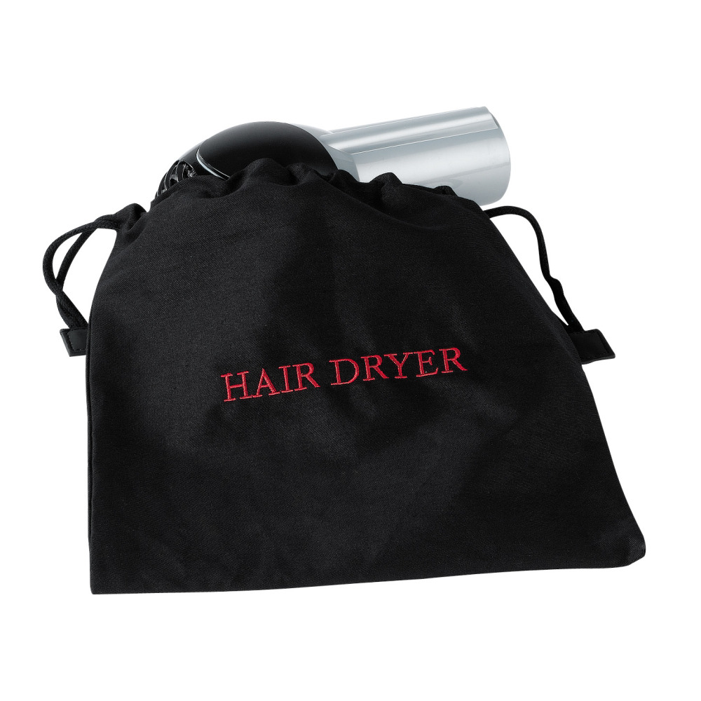 Hospitality 1 Source Hair Dryer Bags, 6in x 11in, Black/Red, Case Of 100 Bags MPN:HDBAG