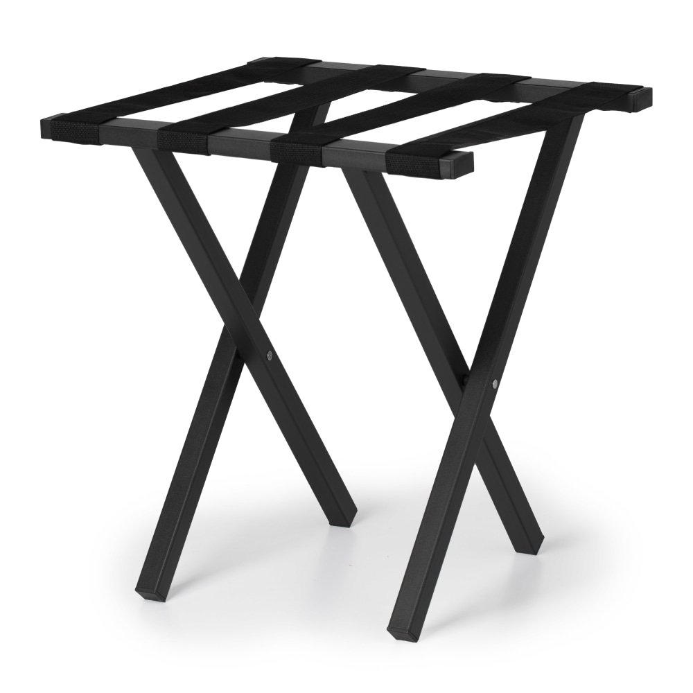 Hospitality 1 Source Mini Metropolitan Luggage Racks, 20inH x 19inW x 17inD, Black, Pack Of 4 Racks MPN:LRPCBL-MINI