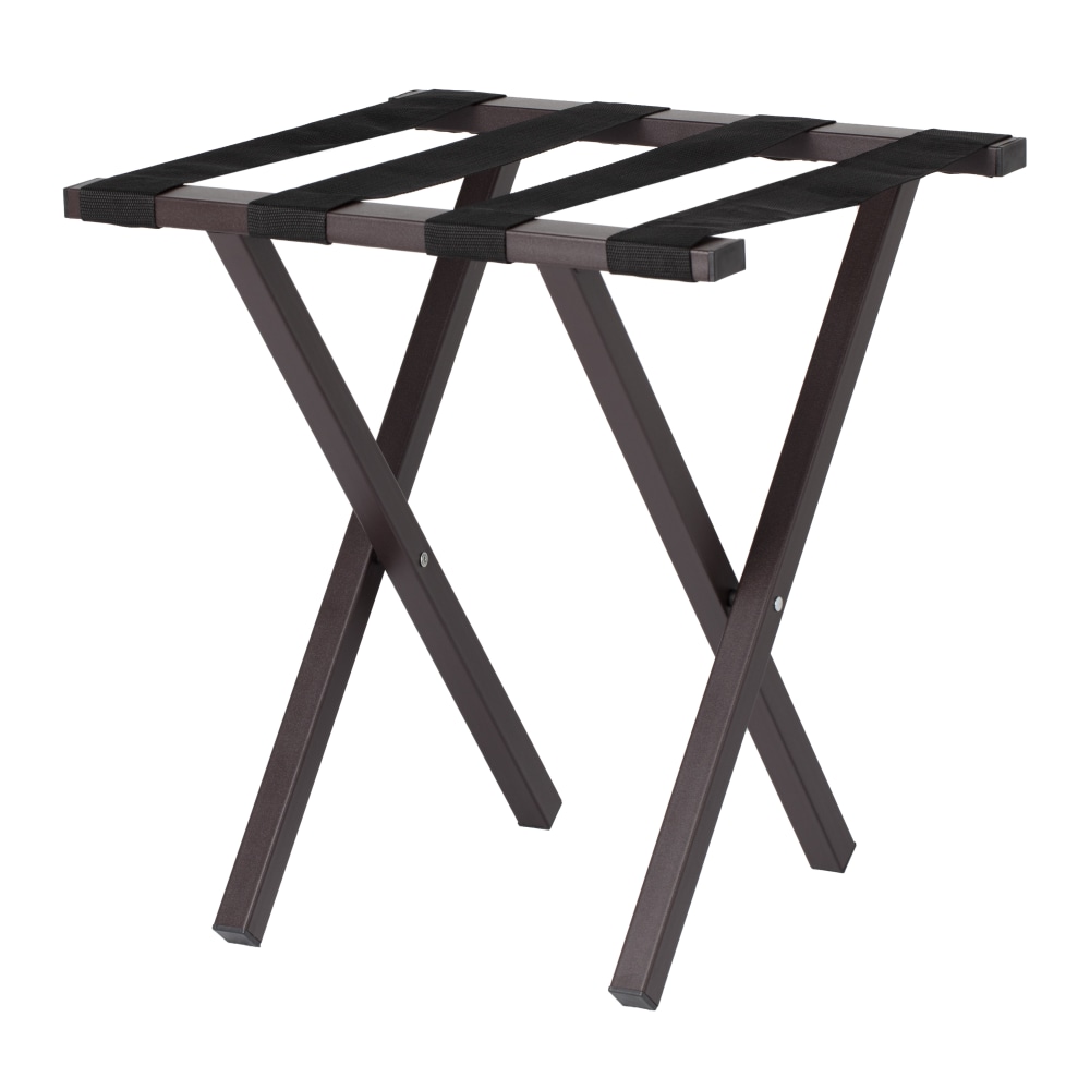 Hospitality 1 Source Mini Metropolitan Luggage Racks, 20inH x 19inW x 17inD, Brown, Pack Of 4 Racks MPN:LRPCBR-MINI