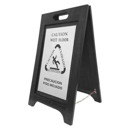 Bilingual Wet Floor Sign, 24 in H, 14 in W, BLWF-NI MPN:BLWF-NI