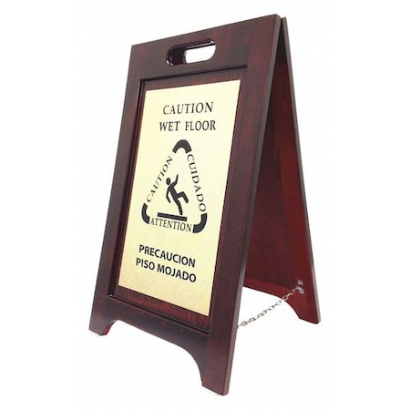 Bilingual Wet Floor Sign, 24 in H, 14 in W, WWF-BR MPN:WWF-BR